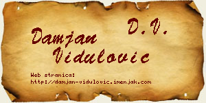 Damjan Vidulović vizit kartica